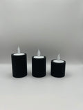 Modern Ribbed Candle Holders | Set per 3