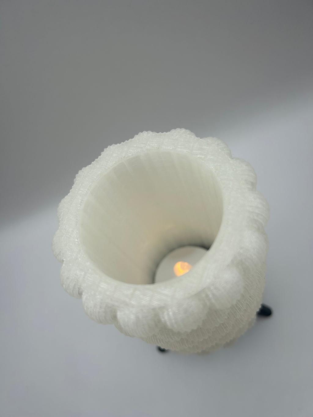 Textured Table Lamp Bubble Design LED Candle