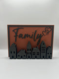 FAMILY Sign With Houses