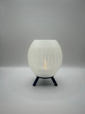 Minimalist Transparent Table Lamp with LED Candle