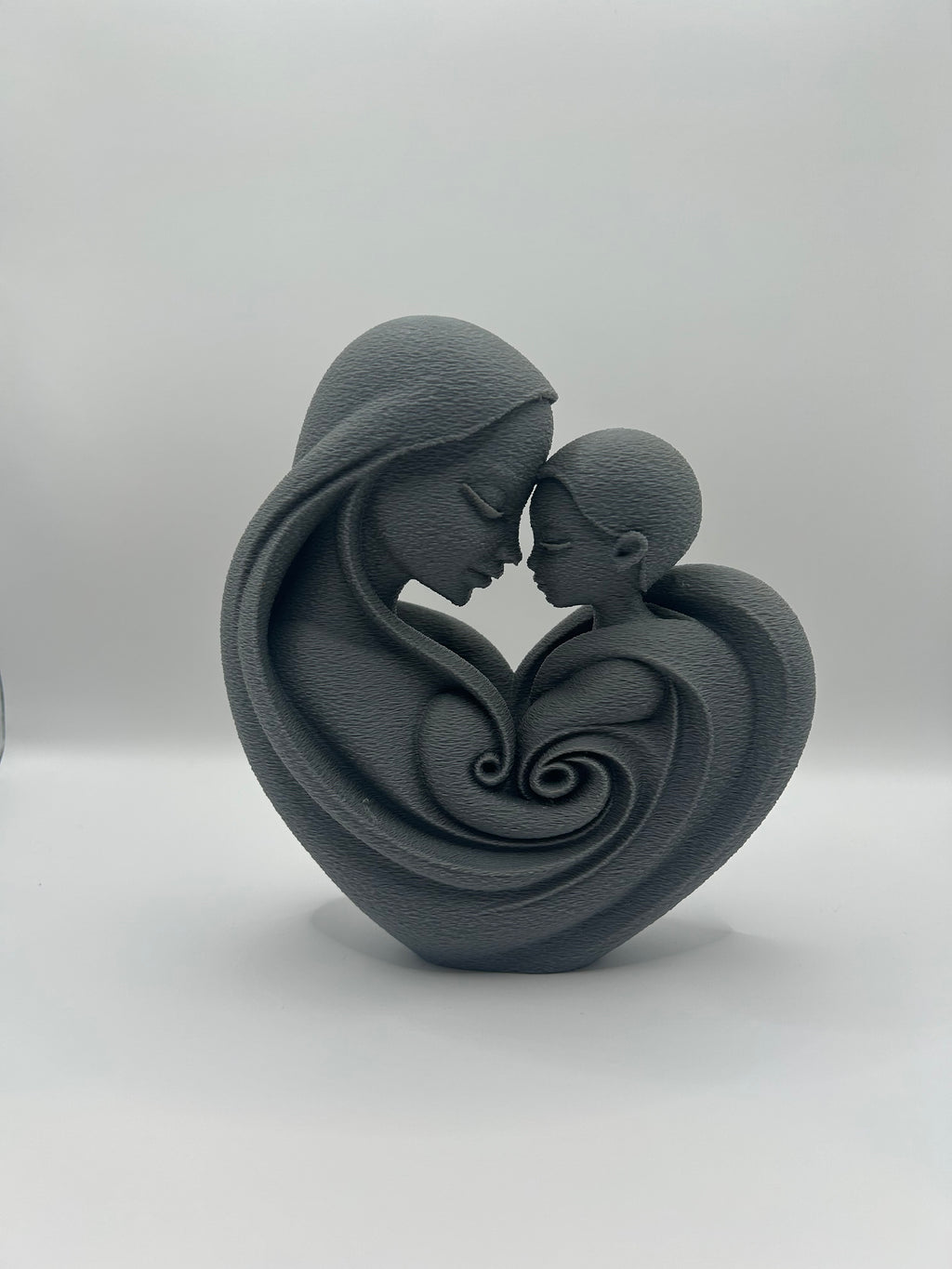 Mother and Child Heart Sculpture