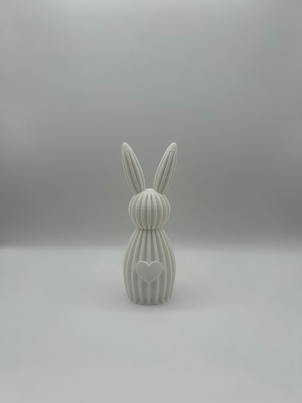 Minimalist Bunny Sculpture with Heart