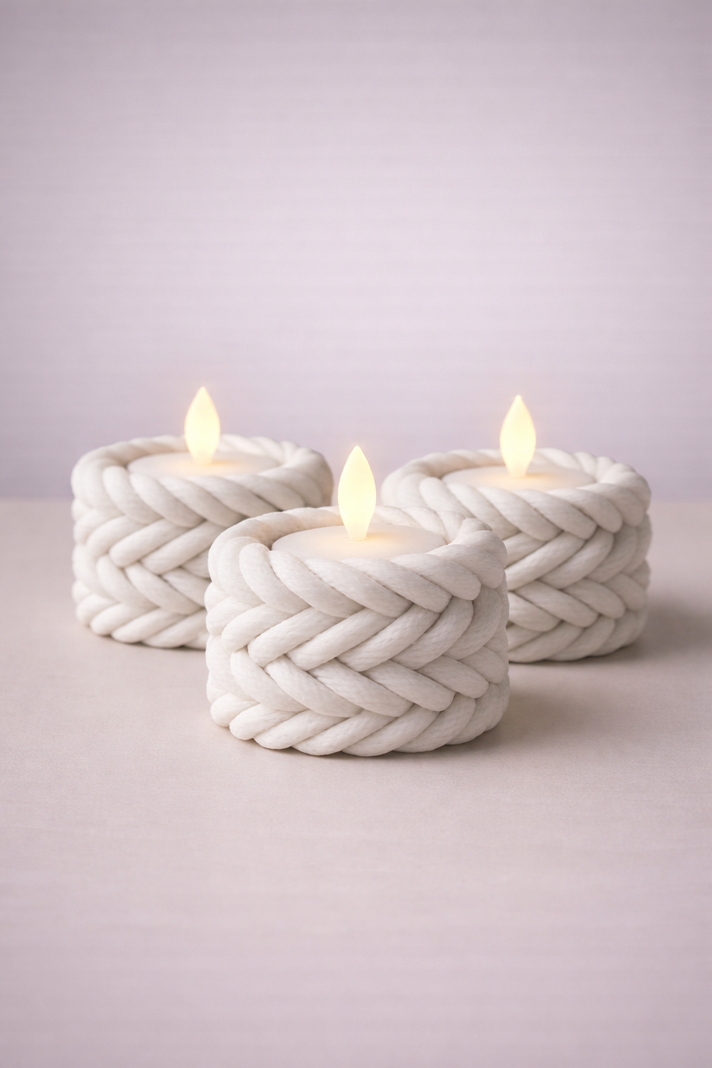 ‘Braided’ Candle Holders | Set per 3