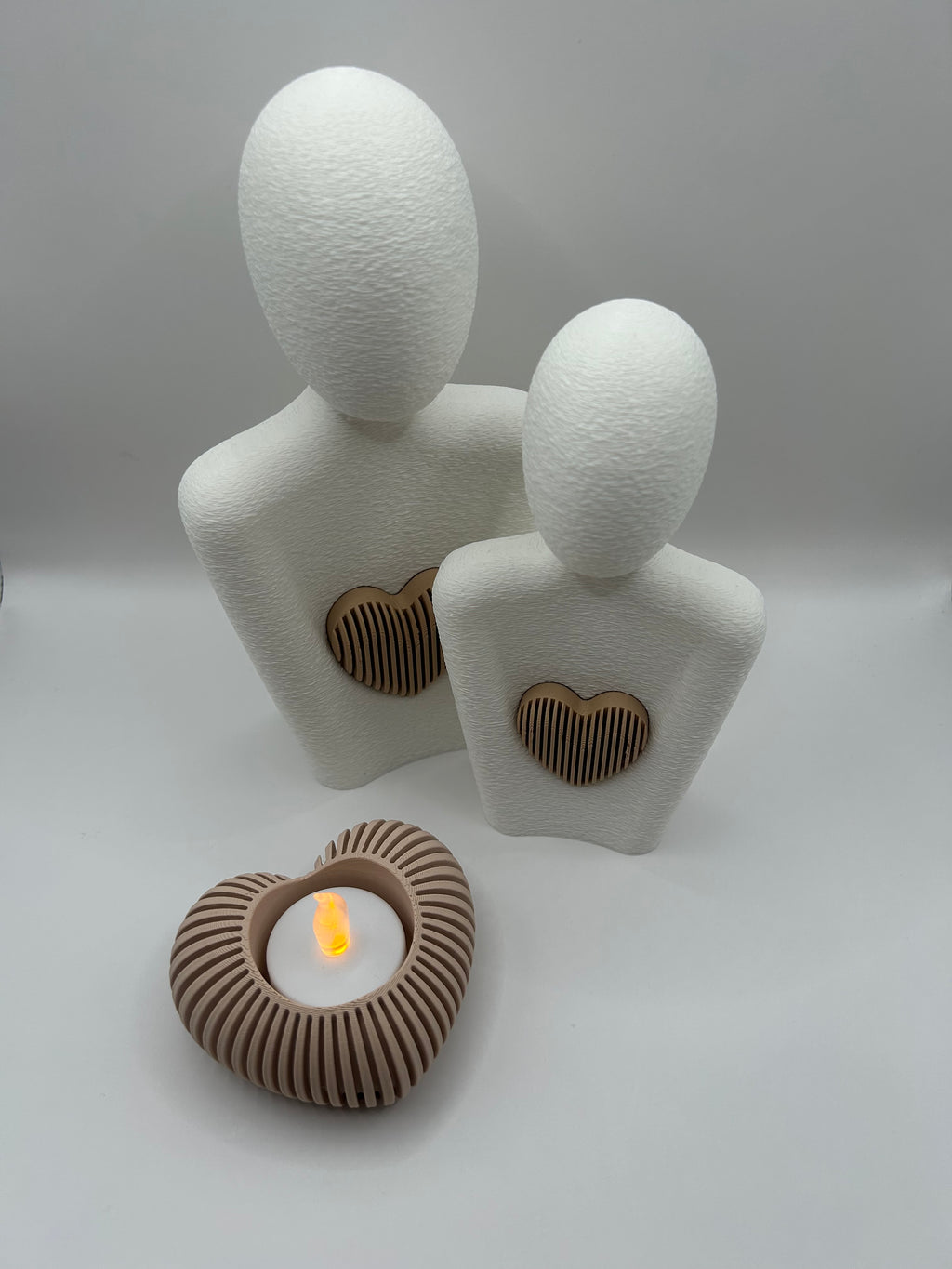 Set Couple + Heart Shaped Tealight Holder