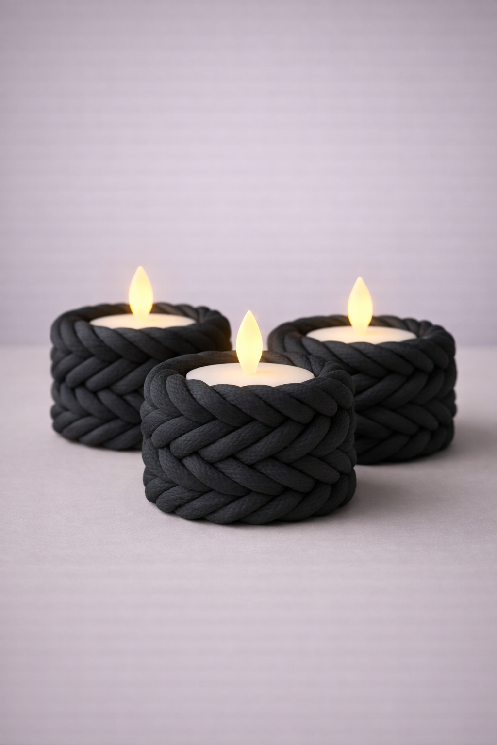 ‘Braided’ Candle Holders | Set per 3