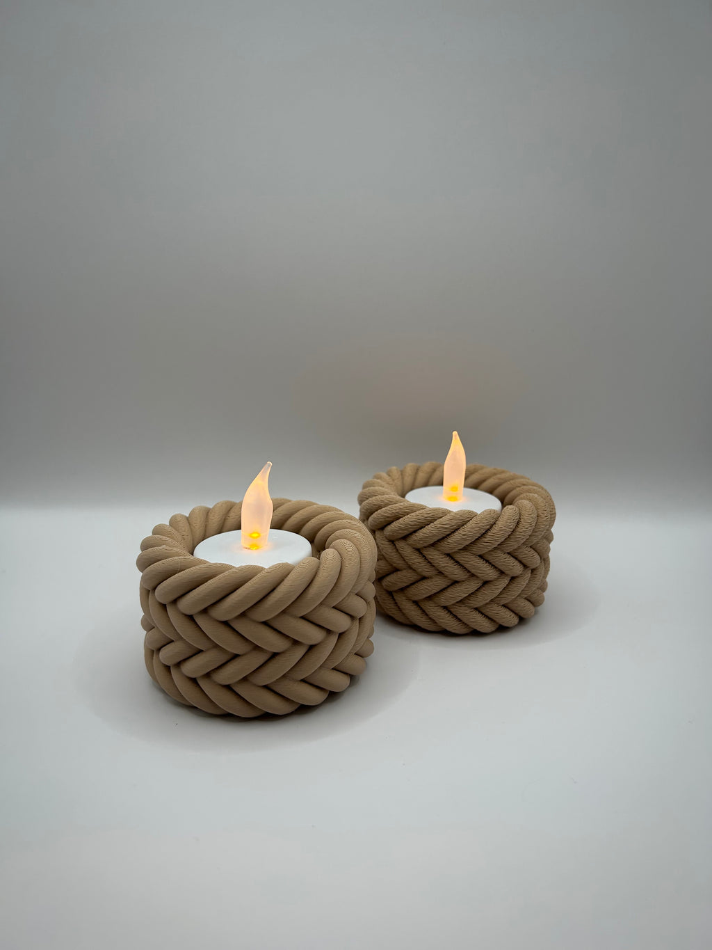 ‘Braided’ Candle Holders | Set per 3