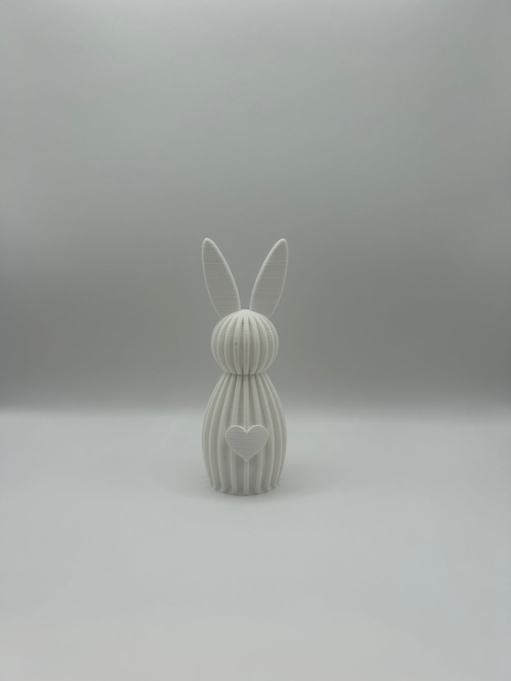 Minimalist Bunny Sculpture with Heart