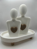 Set Couple With Heart + Tray