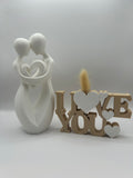Set Couple Figurine + Love You Sign