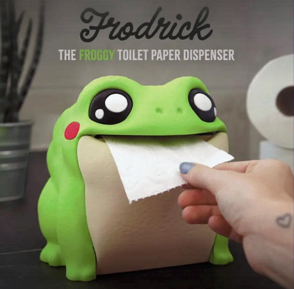 Funny Frog Toilet Paper Holder Cute Bathroom Decor  Frog Tissue Dispenser  3D Printed Gift (LEHADESIGN)