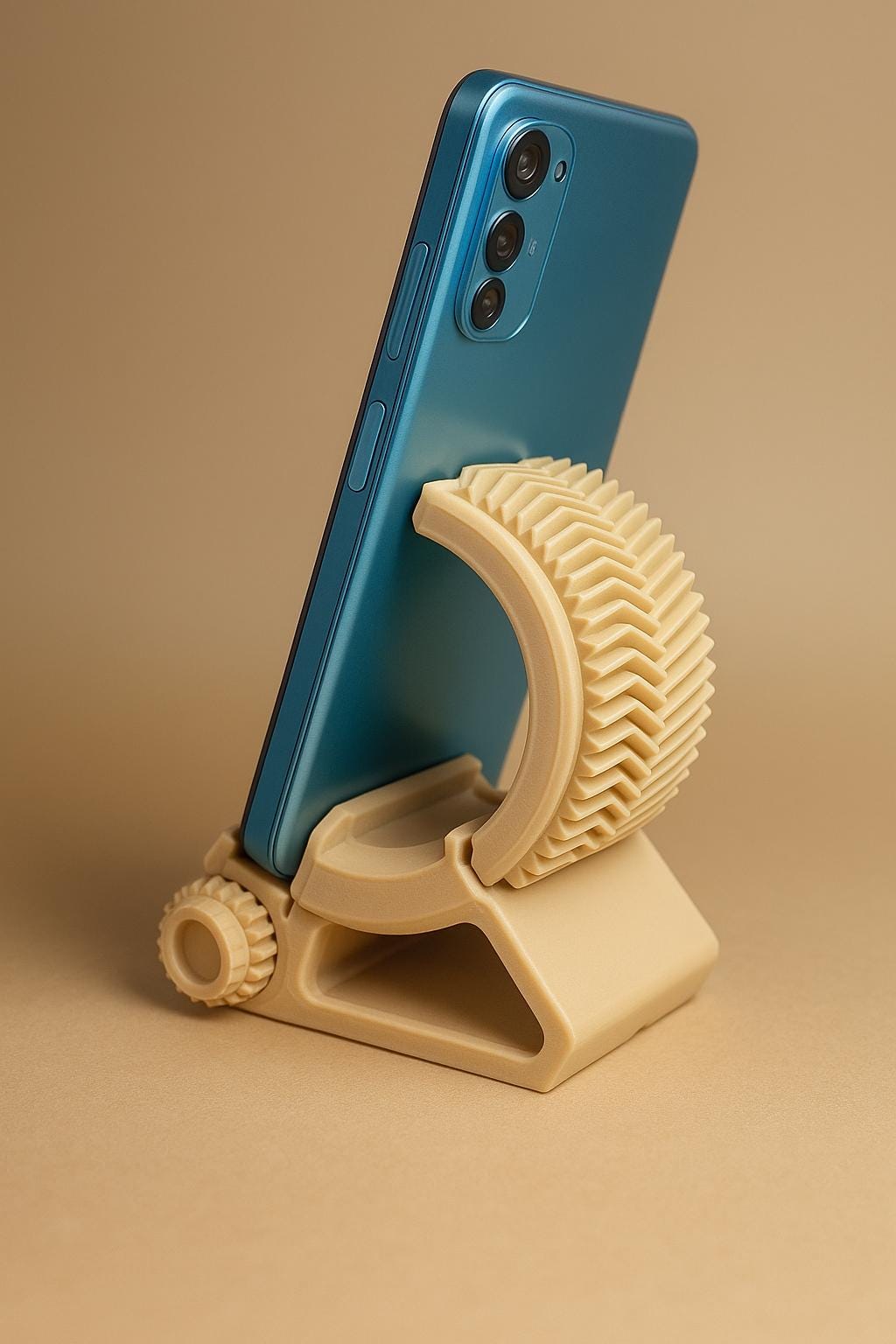 3D Printed Adjustable Phone Stand | Modern Smartphone Holder | Handmade Desk Accessory from Belgium