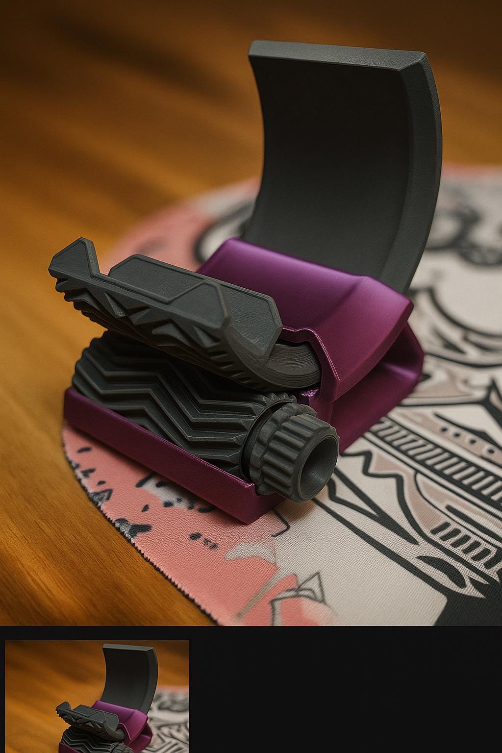 3D Printed Adjustable Phone Stand | Modern Smartphone Holder | Handmade Desk Accessory from Belgium