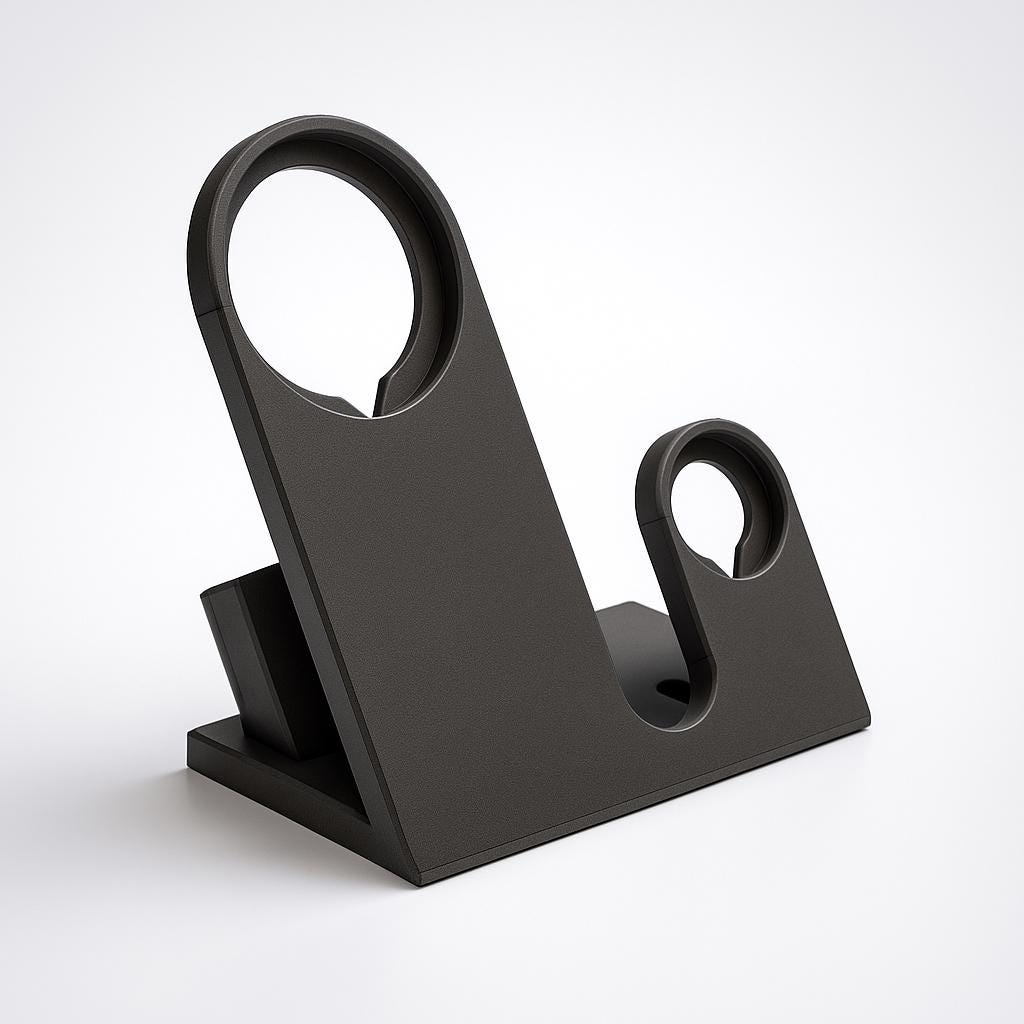 Minimalist 3D Printed iPhone & Apple Watch + airpods 2 Standby – Nightstand Charging Dock for Apple Devices