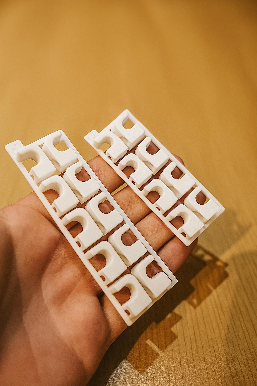 Cable Clips | 3D Printed Wire Organizer | Wall Cable Holder | Wire Management Clips | Minimalist Cable Tidy